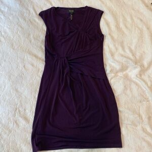 Plum colored dress, laundry by Shelli Segal.